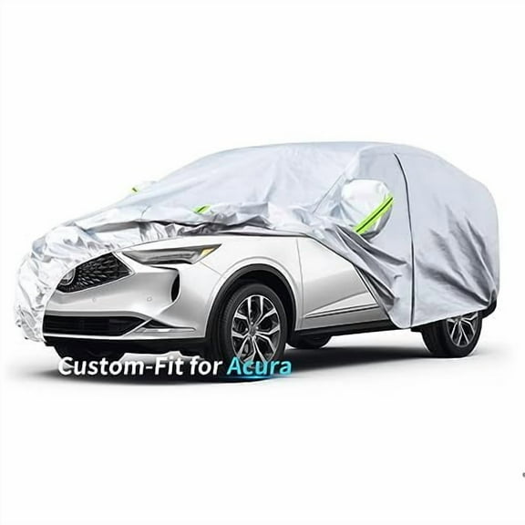 Custom-Fit for Acura Car Cover, 7 Layers Car Cover Waterproof All Weather for Automobiles, Outdoor Full Cover Rain Sun UV Protection with Zipper (Silver,for Acura ZDX)