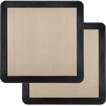 2Pcs Silicone Baking Mats for 12 Inch Cake Pan/12x12 Cheesecake Pan/Toaster Oven Air Fryer Liner, 11.75"Square Food Grade Silicone Mats for Baking, Non Slip Silicone Baking Sheet, Non Stick Reusable
