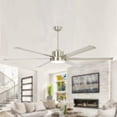thumbnail image 4 of Parrot Uncle 65" Industrial ,Brushed Nickel LED Large Ceiling Fan with Light and Remote Control, HVLS Ceiling Fan, 4 of 13
