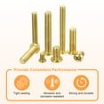 thumbnail image 4 of 36Pcs Brass Machine Screws, M6x12mm Phillips Pan Head Fastener Machinery Bolts, 4 of 6