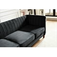 thumbnail image 5 of Uspridefurniture Plainfield Line Tufted Square Velvet Loveseat,Black, 5 of 5