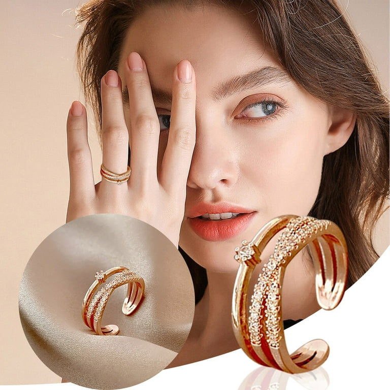 Rose gold roman numeral ring deals