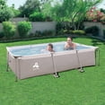 Outraveler Above Ground Swimming Pool Outdoor Rectangular Steel Frame