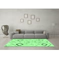 thumbnail image 3 of Ahgly Company Indoor Round Solid Emerald Green Modern Area Rugs, 6' Round, 3 of 4