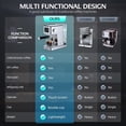 thumbnail image 5 of 20 Bar Espresso Machine with Milk Frother, Stainless Steel Coffee Maker Touch Screen & Cold Brew, 45s Fast Heat Small Cappuccino 57.5oz Removable Water Tank for Home, Silver, 5 of 5