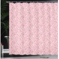 thumbnail image 3 of Ambesonne Japanese Print Shower Curtain, Magnolia Watercolor, 69"Wx70"L, Soft Pink and Sage Green, 3 of 4
