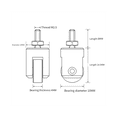 thumbnail image 2 of Point de Contact pour Roue Indicateur de Cadran Diamètre 10mm Filetage M2.5 Tête de Mesure en Acier Inoxydable, 2 of 8