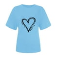 thumbnail image 4 of Goodeals Clearance Sales,2025 Valentines Day Tees for Women Casual Girl Friend Gift T Shirt Cute Love Heart Graphic Shirts Sping Summer Short Sleeve Blouses(Sky Blue,M), 4 of 6