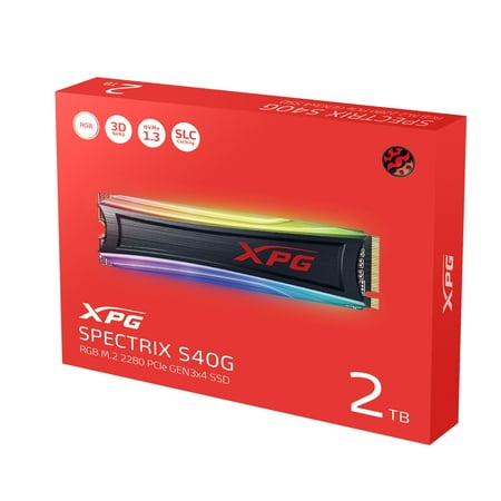 ADATA - XPG SPECTRIX RGB Gaming S40G Series 2TB PCIe Gen 3 x4 Internal Solid State Drive