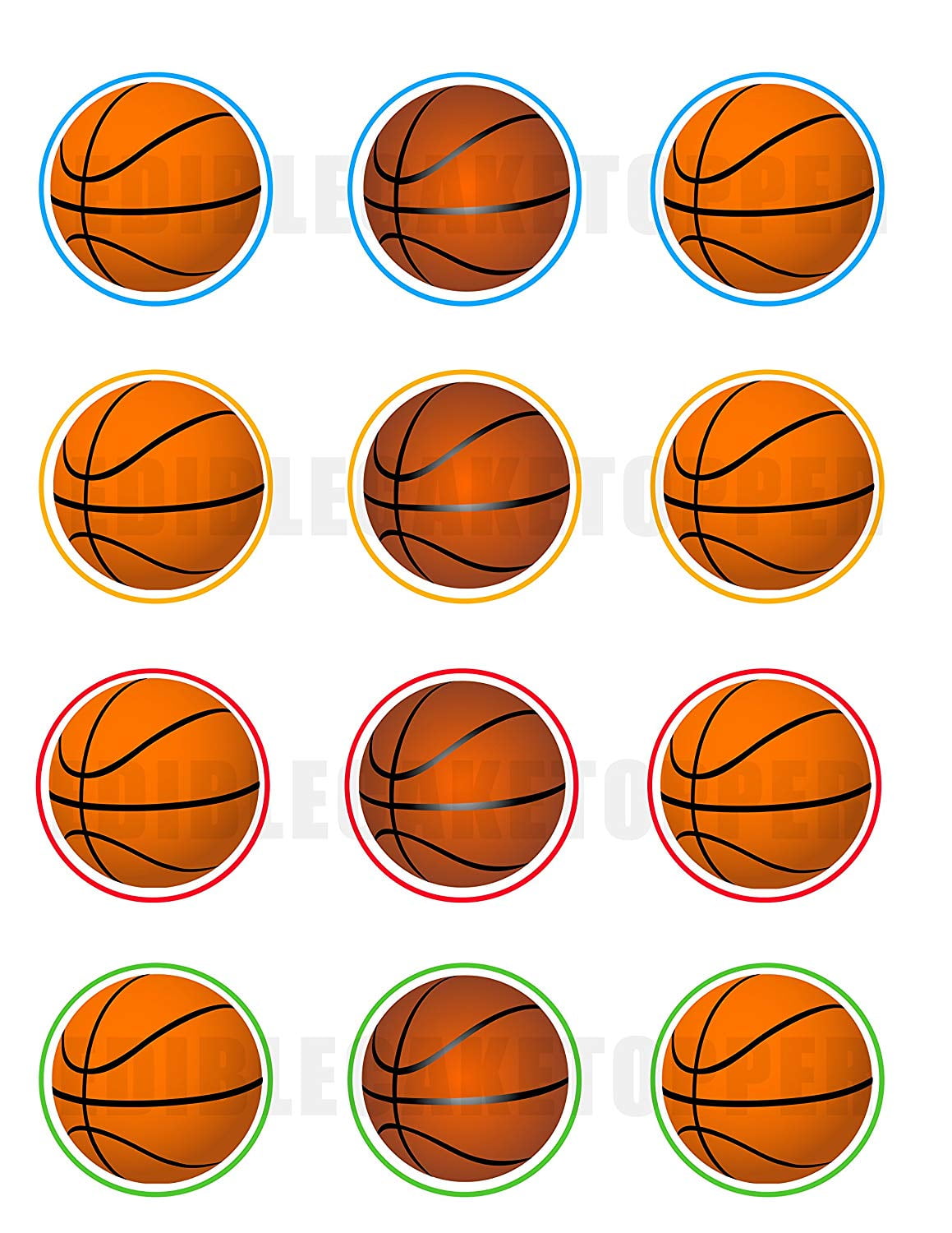 Basketball Edible Sheet