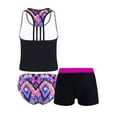 thumbnail image 7 of iiniim Kids Girls Bathing Suit 3 Piece Floral Swimsuit Beach Swimwear Hawaiian Tankinis Set, 7 of 7