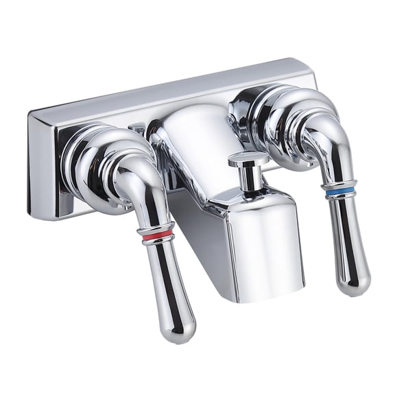 Chrome Dual Handle RV Shower Faucet 4 Inch Valve Diverter Replacement