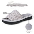 thumbnail image 2 of Roxoni Womens Soft Open Toe Slide Slippers, Indoor Outdoor Rubber Sole, 2 of 5