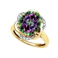 thumbnail image 2 of Star K � Large Oval 12x10mm Rainbow Mystic Topaz Knot Big Stone Ring, 2 of 9