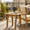 Natural, variant on Homy Casa Patio End Table for Outdoor Balcony, Slatted Wood Accent Table for Small Deck Corner, Gray