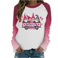 thumbnail image 2 of Craaazy Valentine Long Sleeve Tops for Women Love Heart Graphic Round Neck Shirt Gifts, 2 of 5