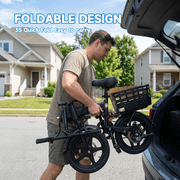 14IN Portable Folding Ebike 20mph 500W Motor 30 mile High Energy Storage Removable Battery,clearance sale Electric bicycle for adults ,UL 2849
