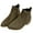 Army Green, variant on UKAP Womens Ankle Booties Side Zip Winter Boot Casual Chelsea Boots Walking Block Heels Bootie Breathable Ivory White 5.5