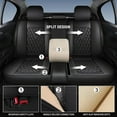 thumbnail image 4 of DIKSOAKR Full Set Car Seat Covers Fit for Lexus NX NX250/NX350/NX350h/NX450h 2022-2024 Faux Leather Waterproof Seat Cushion 2 Rows 5 Seats (Black Line), 4 of 5