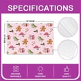 thumbnail image 4 of Pink Christmas Theme Placemats Set of 4 Xmas Tree Cute Gingerbread Man Table Mats Winter Hat Candy Cane Happy New Year Place Mat for Kitchen Dining Table Party Decor Indoor Outdoor 18"x12", 4 of 4