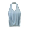 thumbnail image 2 of ClodeEU Women's Solid Color Spaghetti Strap Camisole, Basic Sleeveless Layering Tank Tops Light Blue,Womens Plus XXL, 2 of 5