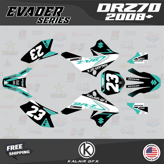 Kalair GFX Graphics Kit for Suzuki DRZ70 (2008-2019) Evader Series