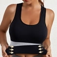 thumbnail image 3 of ATOYSOY Womens Sports Bras High Support Breathable Soft Ladies Comfortable Wireless Full-Coverage Workout Crop Tops Push up Running Yoga Bra for Light Support (Black,XXL), 3 of 4