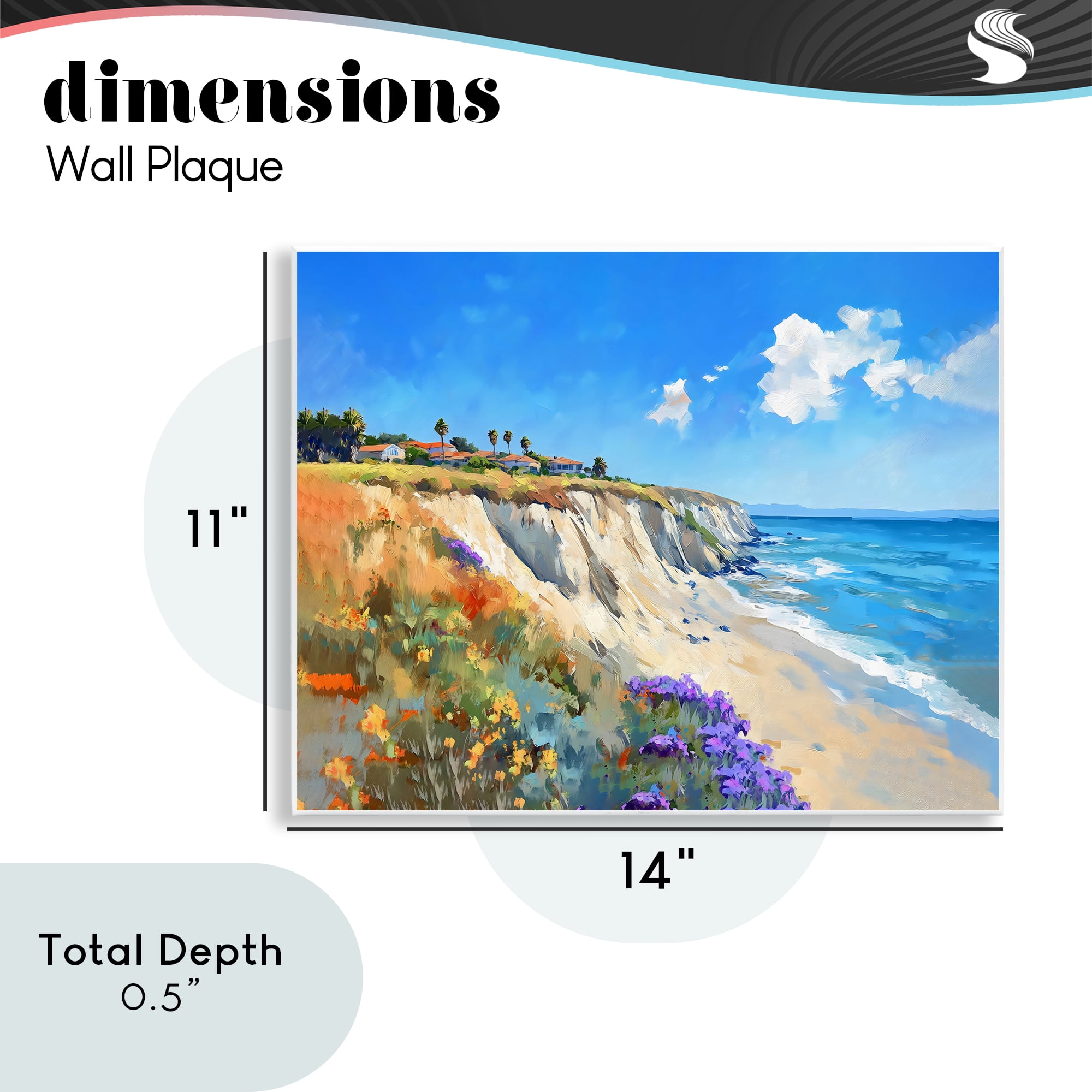 Stupell Industries Coastal Wildflower Field Wall Plaque Art, design by The Prints Vibe