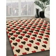 thumbnail image 3 of Ahgly Company Machine Washable Indoor Square Transitional Deep Peach Orange Area Rugs, 3' Square, 3 of 7