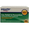 Equate Gas Relief & Prevention Food Enzyme Dietary Supplement, 30 Count