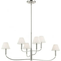 52767PN Kichler Lighting Eadie - 6 Light Large Chandelier-19.5 Inch Tall and 6 Inch Wide-Polished Nickel Finish