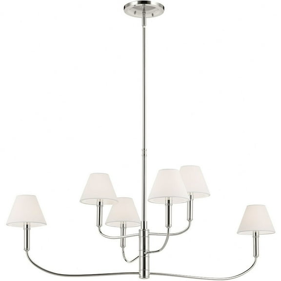 52767PN Kichler Lighting Eadie - 6 Light Large Chandelier-19.5 Inch Tall and 6 Inch Wide-Polished Nickel Finish