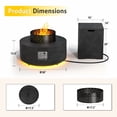 thumbnail image 5 of 30 in. Round Propane Firepit Table with Golden LED Light, 50,000 BTU Outdoor Fire Pit Table in Dark Gray Wood Grain, 5 of 8