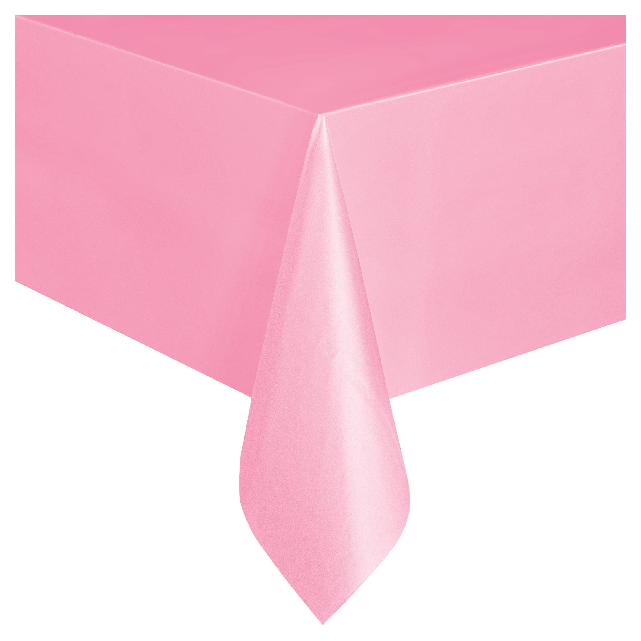 1CT 54 IN x 108IN Light Pink Rectangular Plastic Table Covers by Way To Celebrate