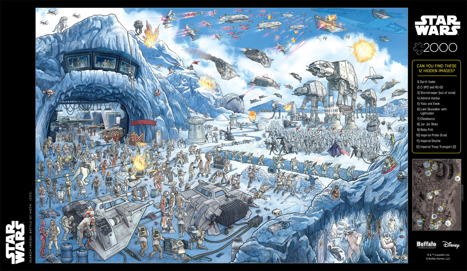 Buffalo Games 2103 Star Wars Quest Inside ... Battle of Hoth Jigsaw Puzzle 