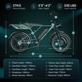 thumbnail image 4 of Jasion RetroVolt Pro Electric Bike for Adults, 1000W Motor 52V 20AH Removable Battery Electric Mountain Bike, 90 Miles Electric Motorcycle, 20" Fat Tire Electric Dirt Bike, UL2849, 4 of 10