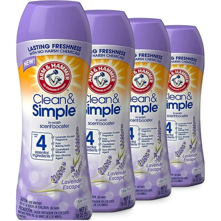 Arm & Hammer Clean & Simple in-wash Scent Booster Lavender Escape 18oz, 4 Count