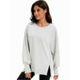 thumbnail image 5 of Womens Oversized Crewneck Long Sleeve Shirts Pullover Sweatshirts, 5 of 7