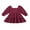 Wine Red, variant on Bagilaanoe Little Girl Fall Dress Solid Color Long Sleeve A-line Princess Dresses 3T 4T 5T 6T 7T 8T Kids Casual Clothes