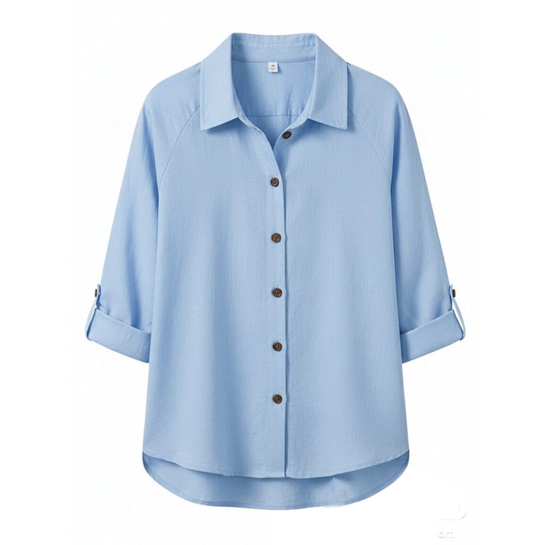 Womens Oversized Cotton Linen Blazer Cute Long Sleeve Peter Pan
