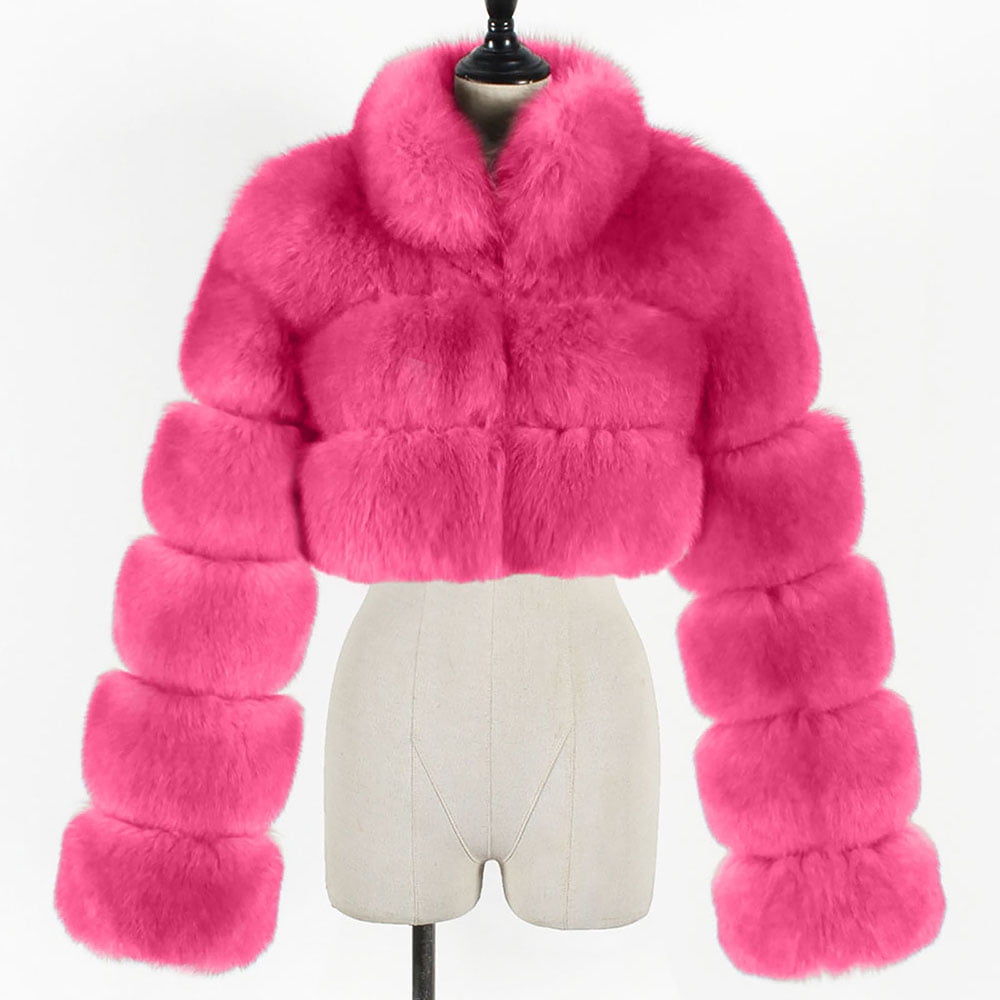 Winter Coats for Women Zpanxa Women Solid Color Long Sleeve Shaggy