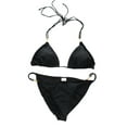 thumbnail image 2 of Flirtzy Black Bikini with Gold Hardware, 2 Piece Swimsuit Set, M, 2 of 4