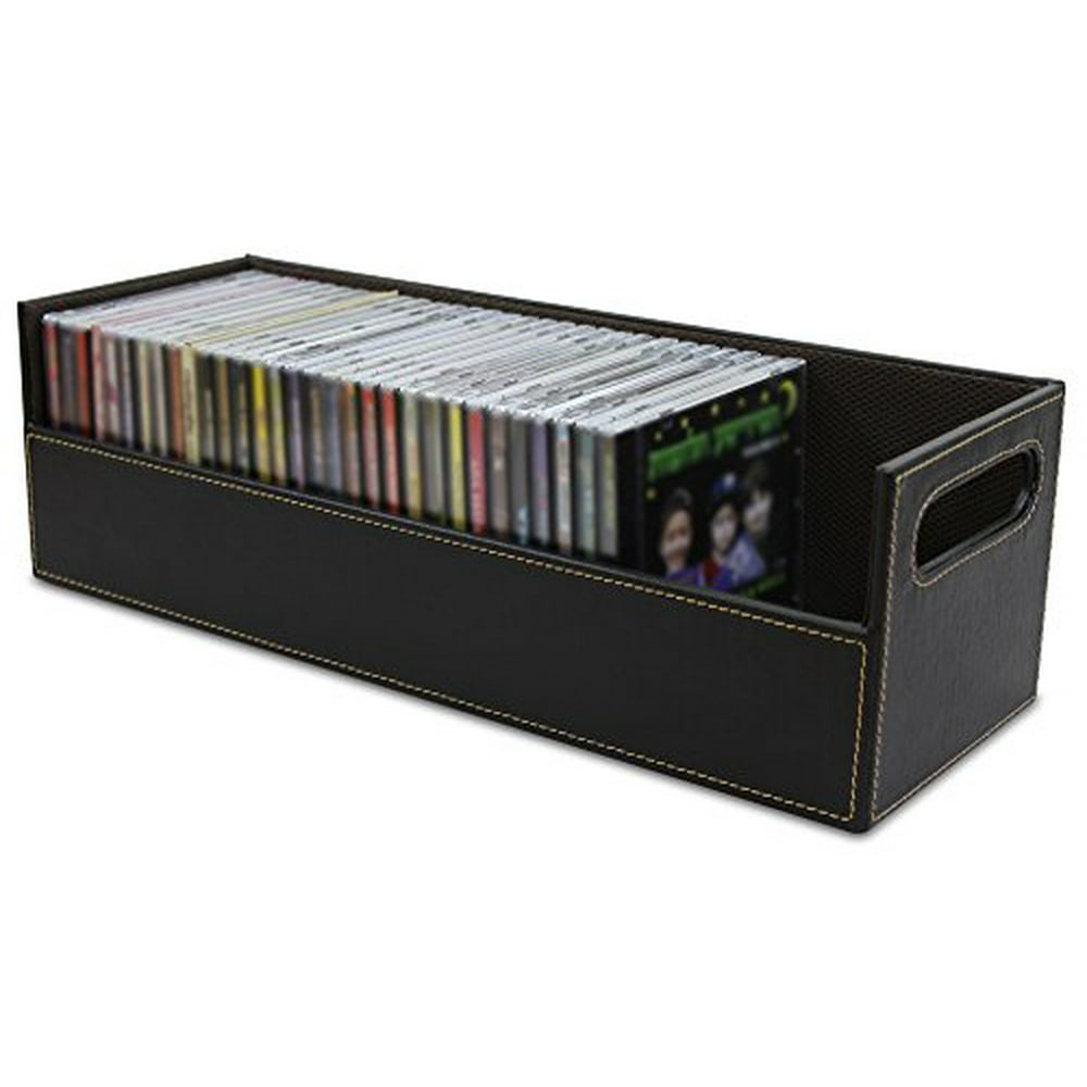 stock your home stacking cd tray and media storage box for cd shelf