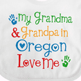 thumbnail image 4 of Inktastic Oregon My Grandma and Grandpa Love Me Boys or Girls Baby Bib, 4 of 4