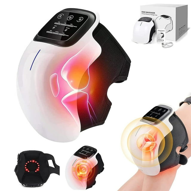 Knee Massager, Knee Pain Relief Device, Kneebliss Knee Massager with Heat and Red Light Therapy, Knee Massager Cordless for Knee Joint Pain Injury Swelling Stiffness