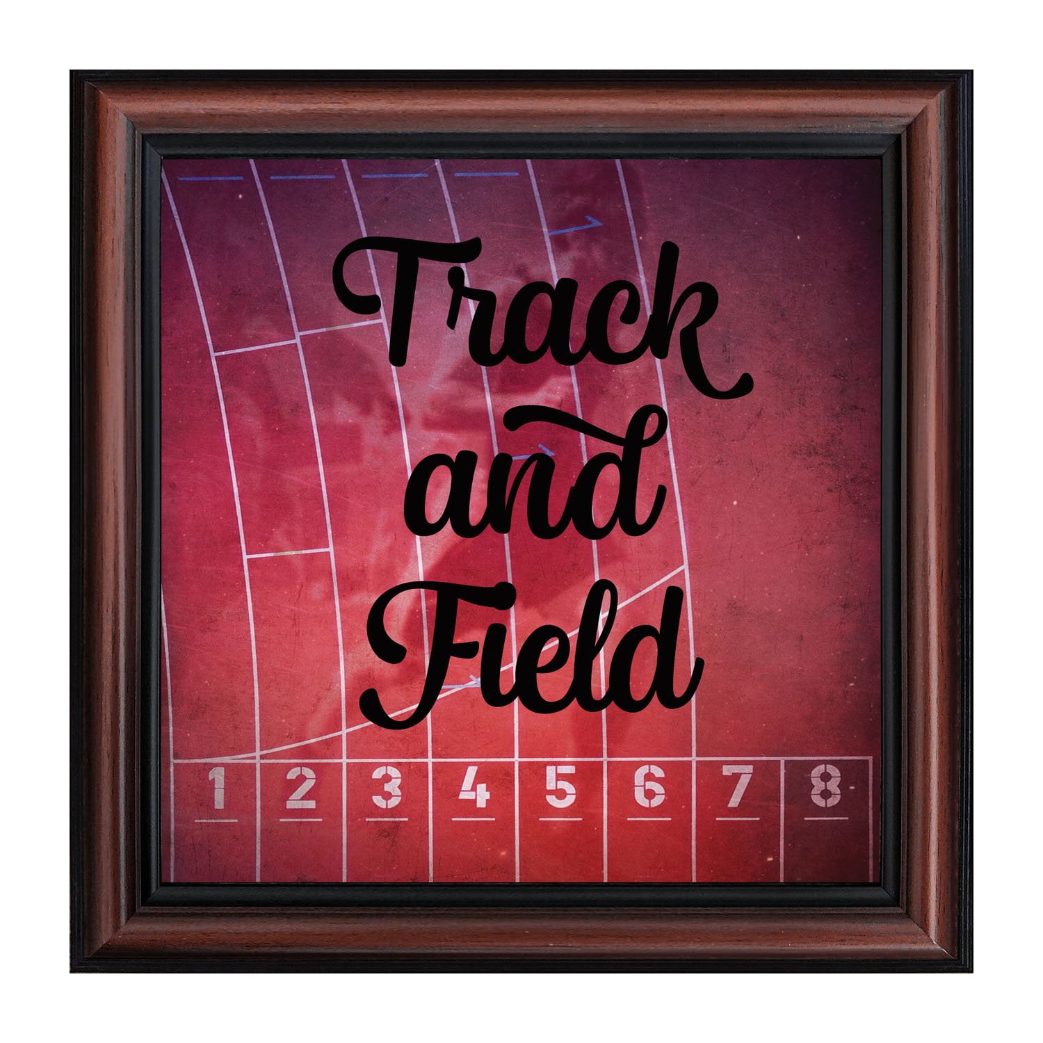Track and Field, Runners Wall Art, Coach or Athlete Picture Frame, 10x10 8702