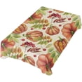 thumbnail image 5 of SKYSONIC Thanksgiving Pumpkin Tablecloth Waterproof Washable Polyester Square Table Cover Durable Tablecloth for Kitchen Dining Table Party Decor (54 X 72 Inch), 5 of 7