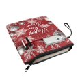 thumbnail image 3 of HELLHERO Snowflake New Year Book Sleeve Protector Pouch Zipper Bag for Lightweight Book Organzier Holder Polyester Fabric with Book Protection and Pocket, 3 of 8