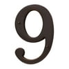 Baldwin 90679 Solid Brass Residential House Number 9 - Bronze