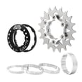 thumbnail image 2 of Juego de espaciadores de de una sola 19T para bicicleta ligera, de conversión de bicicleta , adaptador de piñón de cub Plata Sunnimix Casete de una velocidad, 2 of 8